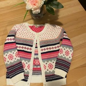 Like New Gymboree snowflake knit girls sweater